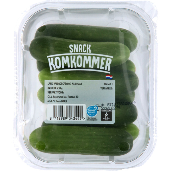 AGF snack komkommer 230 GR 230 GR