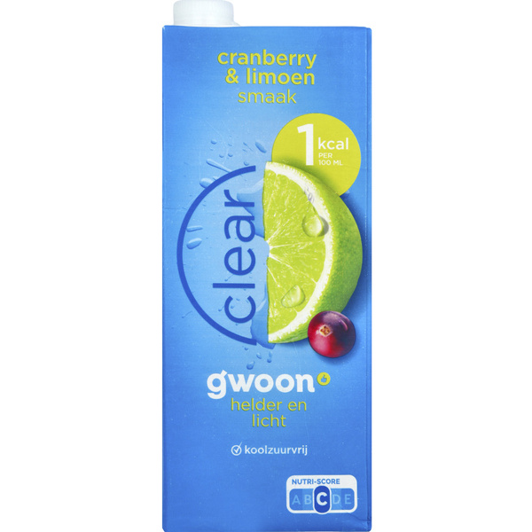 G'WOON clear cranberry limoen 1.5 LT 1.5 LT