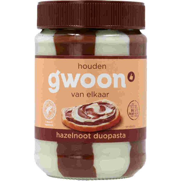 G'WOON hazelnoot duopasta 400 GR 400 GR