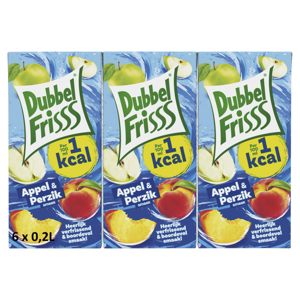 D.FRISSS appel perzik 1kcal 6x200ml 1.2  1.2 LT