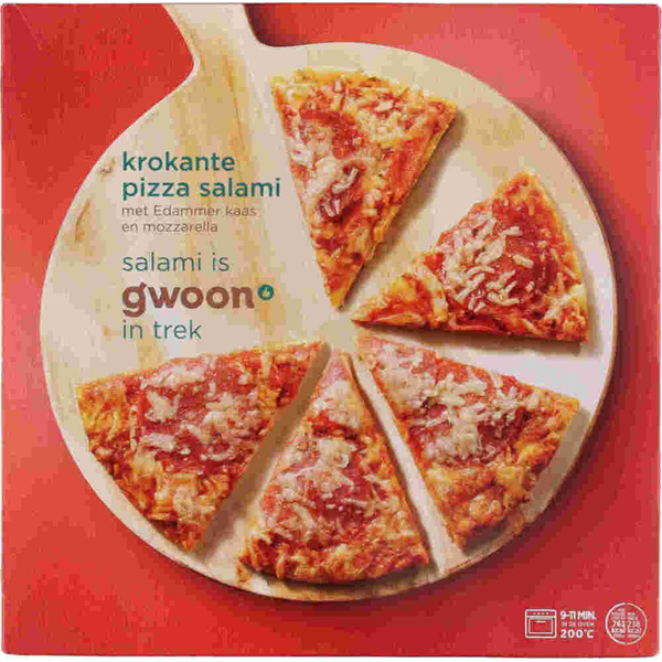 G'WOON krokante pizza salami 320 GR 320 GR