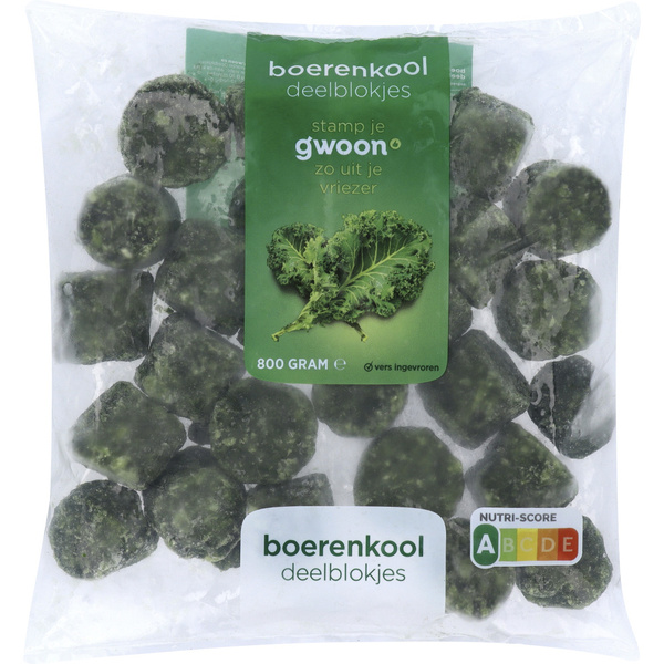 G'WOON boerenkool deelblokjes 800 GR 800 GR