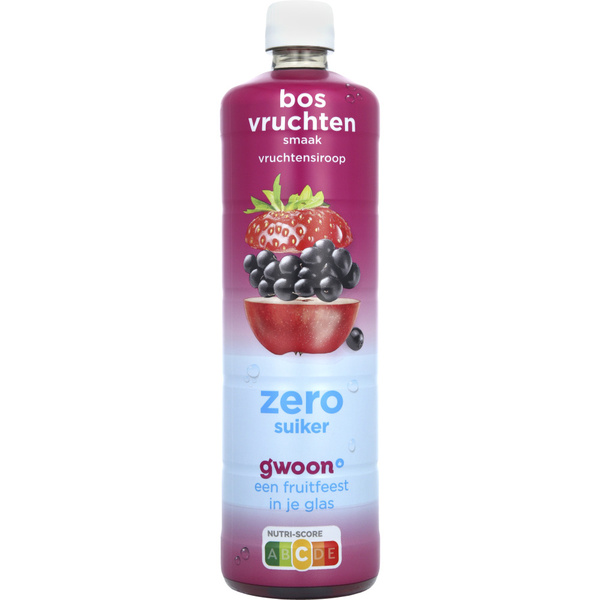 G'WOON siroop 0% suiker bosvrucht 750 ML 750 ML