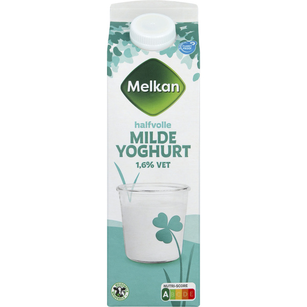 MELKAN halfvolle milde yoghurt 1 LT 1 LT