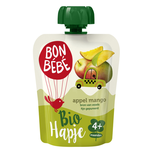 BON BEBE 6m+ bio appel mango pouch 90 GR