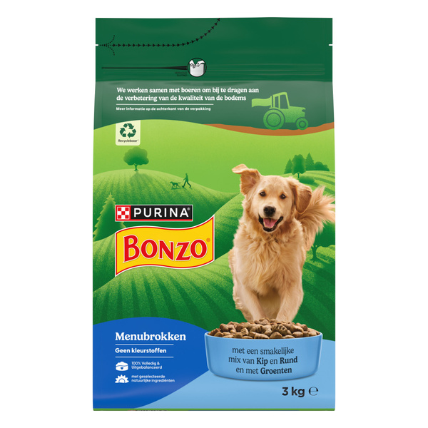 BONZO adult menu brokken kip 3 KG