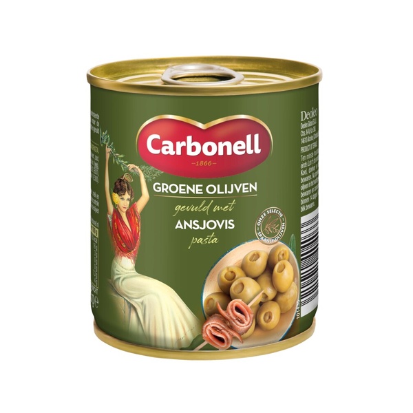 CARBON groene olijven ansjovis 212 ML