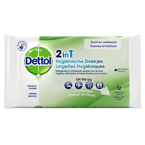 DETTOL doekjes hygiënisch 12 ST