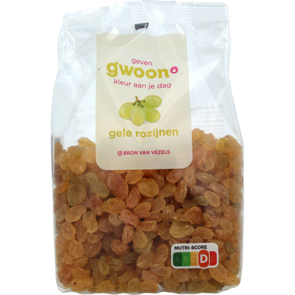 G'WOON blanke rozijnen 375 GR