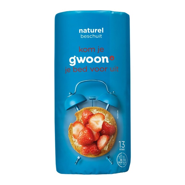 G'WOON beschuit       naturel 125 GR