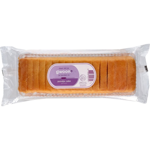 G'WOON gesneden  cake 500 GR