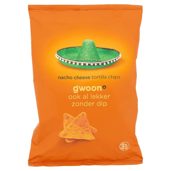 G'WOON tortilla chips nacho cheese 165 G 165 GR