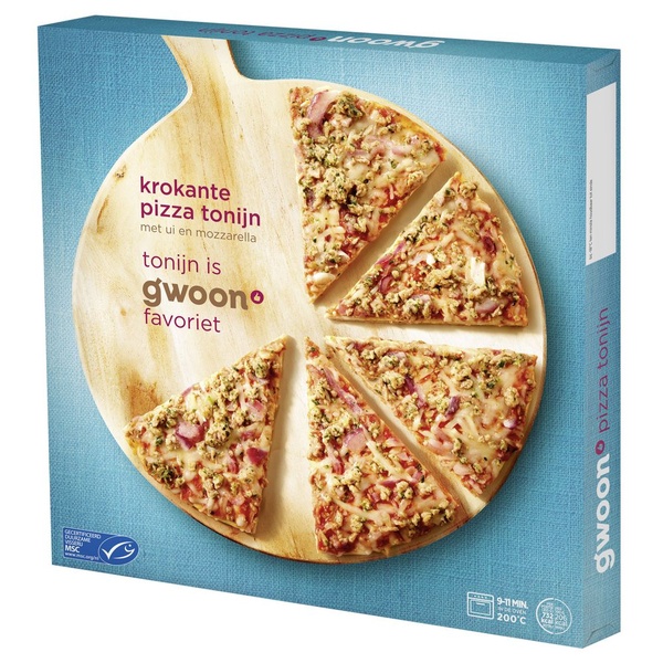 G'WOON krokante pizza tonijn 355 GR