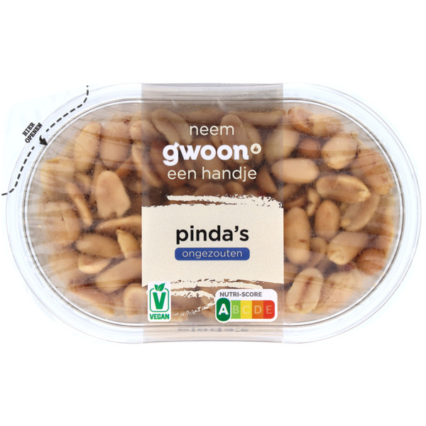 G'WOON pinda's ongezouten 275 GR