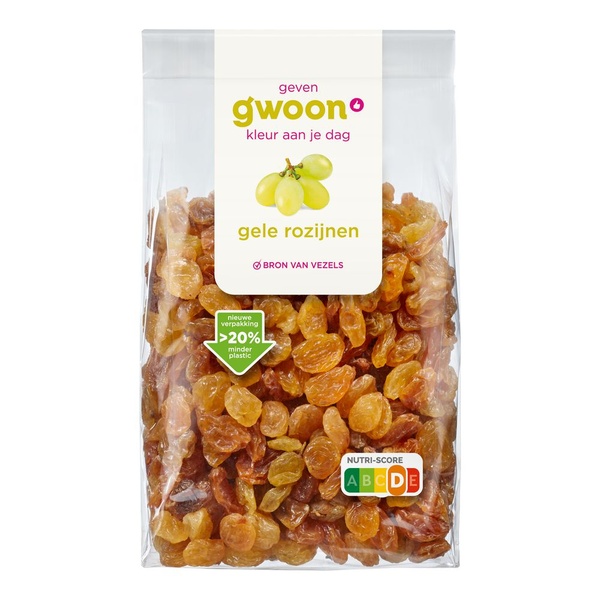 G'WOON blanke rozijnen 375 GR