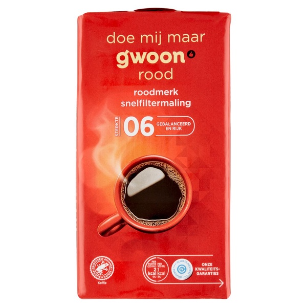 G'WOON rood snelfilter 250 GR