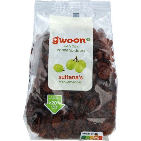 G'WOON sultana rozijnen 375 GR