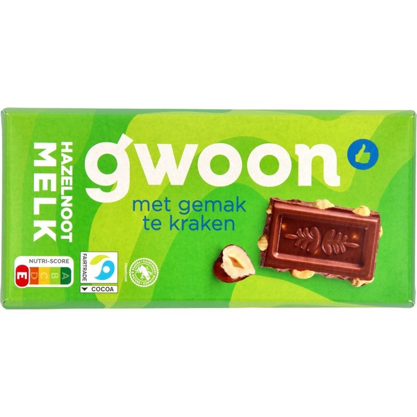 G'WOON tablet melk hazelnoot 200 GR