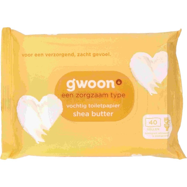 G'WOON vochtig tp shea butter 40 ST