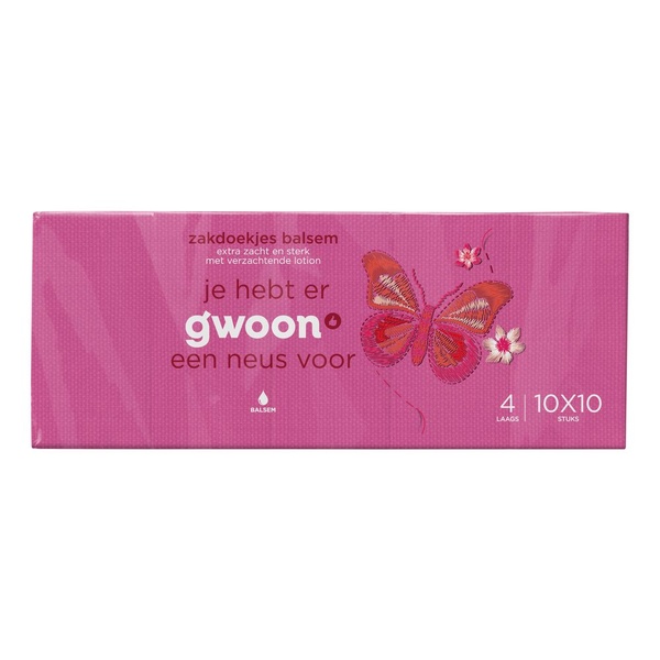 G'WOON zakdoekjes     balsem 10x10 10 ST