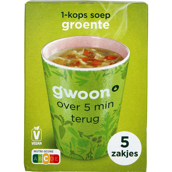 G'WOON 1 kops soep groente 90 GR