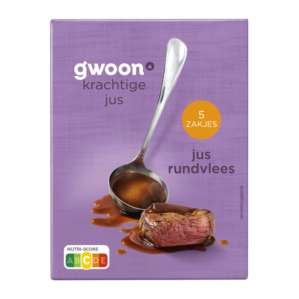 G'WOON rundvlees jus 5-pack 90 GR