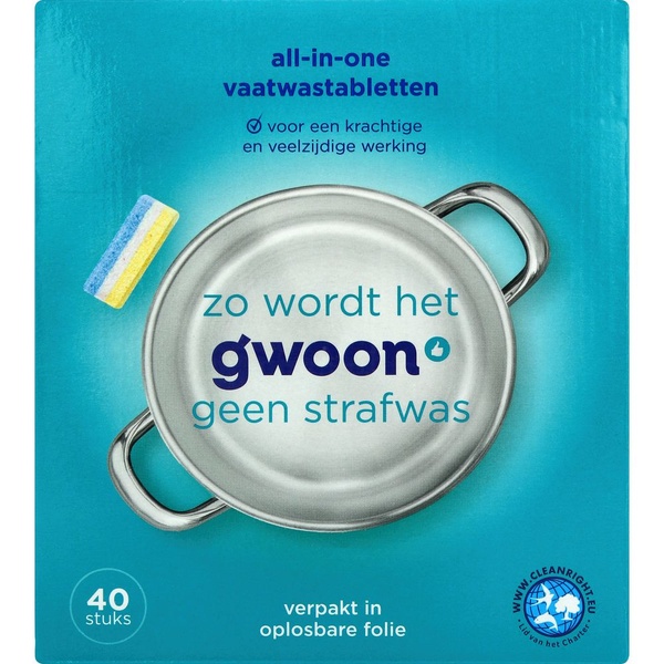 G'WOON all-in one vaatwastabletten 40 ST 40 ST