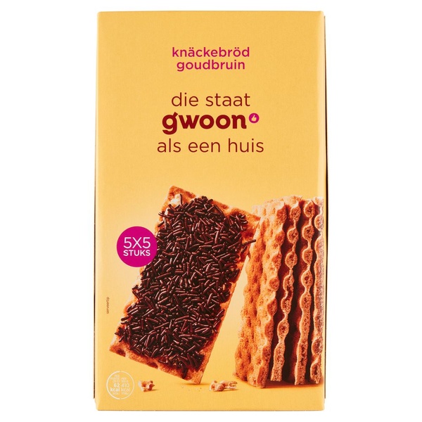 G'WOON knackebrod goudbruin 375 GR 375 GR