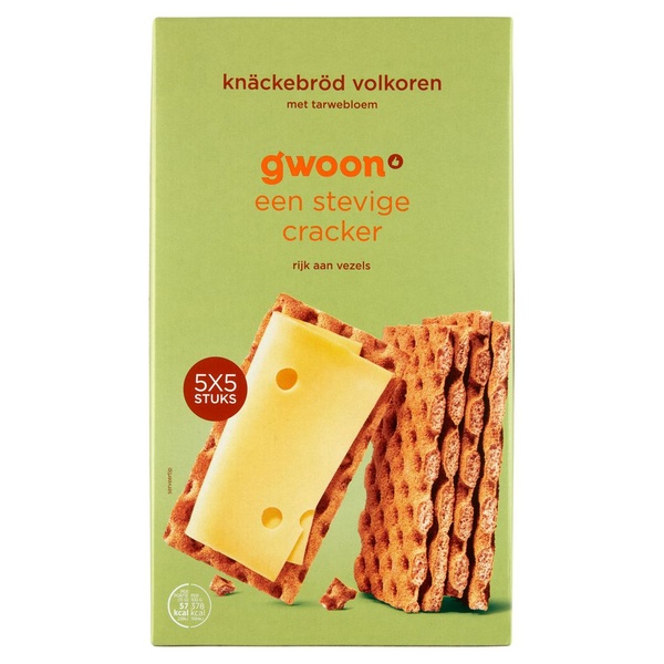 G'WOON knackebrod volkoren 375 GR 375 GR