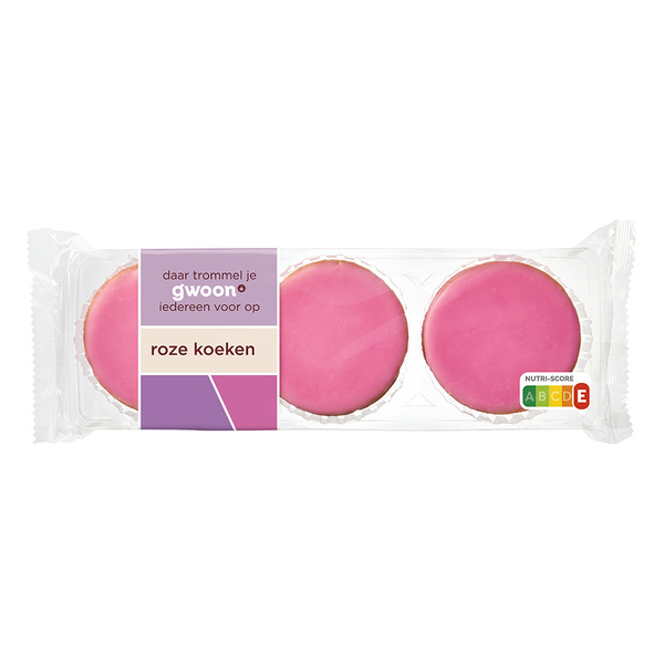 G'WOON roze koek 330 GR