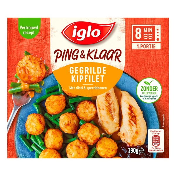 IGLO ping&klaar gegr kipfilet 390 GR