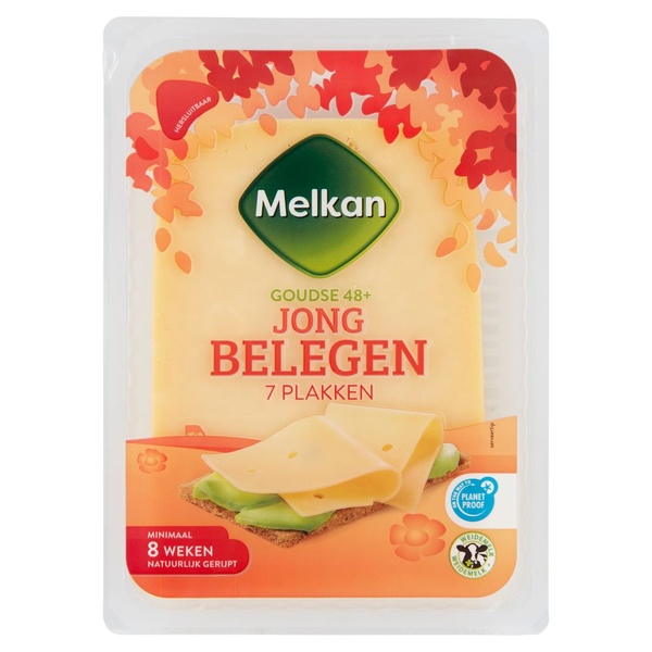 MELKAN gouda jong bel 48+ plak 190 GR