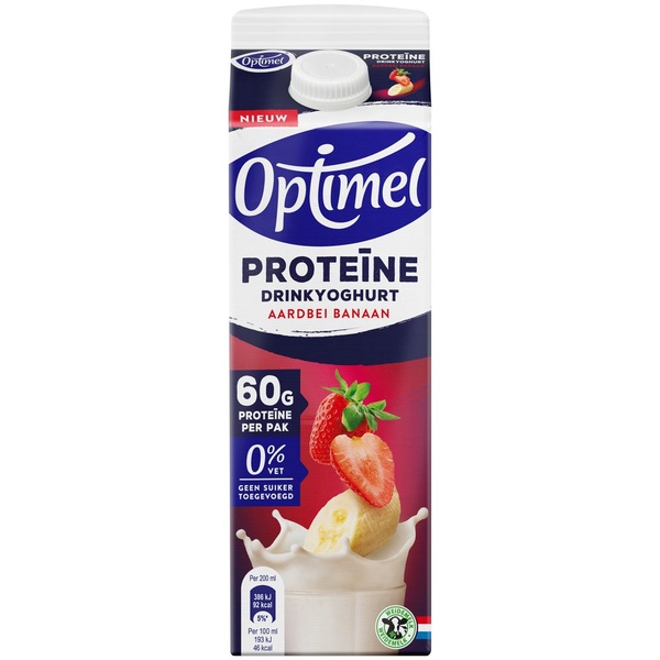 OPTIMEL proteïne drink aarbei 1 LT
