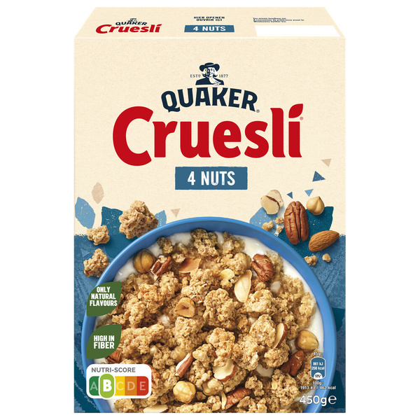 QUAKER cruesli 4 noten 450 GR