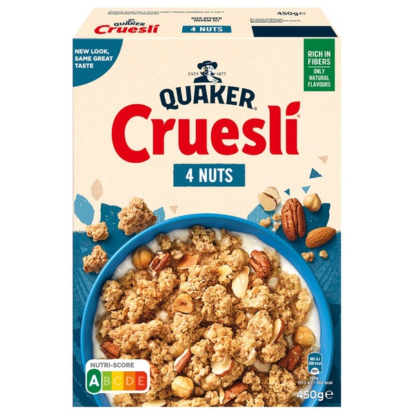 QUAKER cruesli 4 noten 450 GR