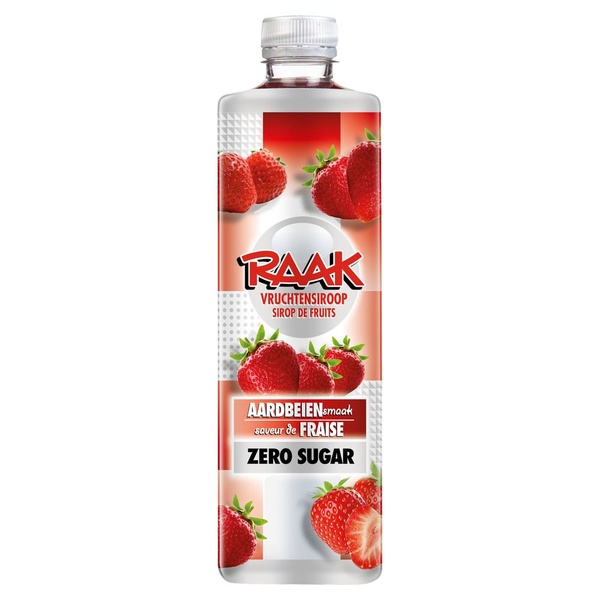 RAAK siroop zero suger aardbei .75 LT