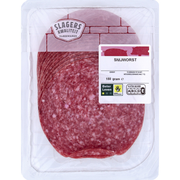 SLAGERSK snijworst 150 GR