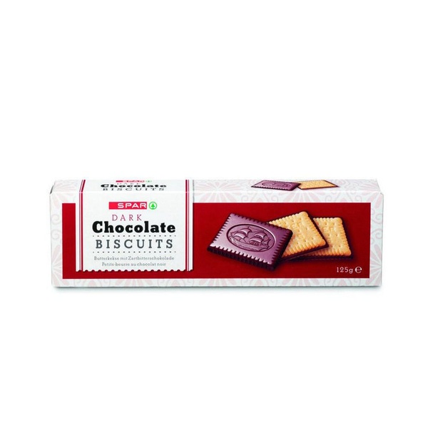 SPAR chocolade biscuit puur 125 GR