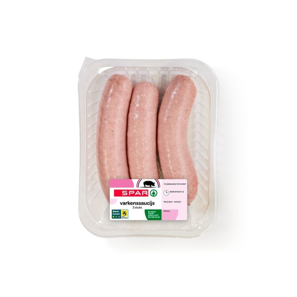 SPAR varkenssaucijs 3st 300 GR