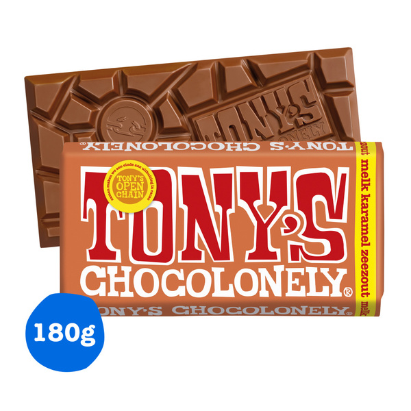TONYS melk karamel zeezout 180 GR